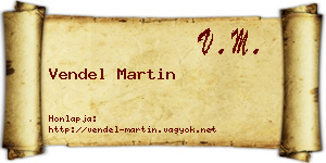Vendel Martin névjegykártya